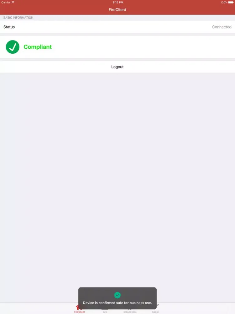 WatchGuard FireClient iPad 应用截图